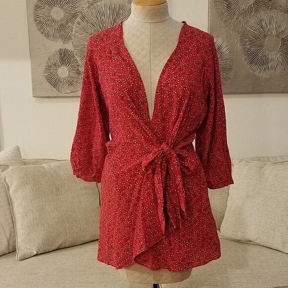 Free People Clara Floral Tunic/Dress sz Small - Picture 2 of 8